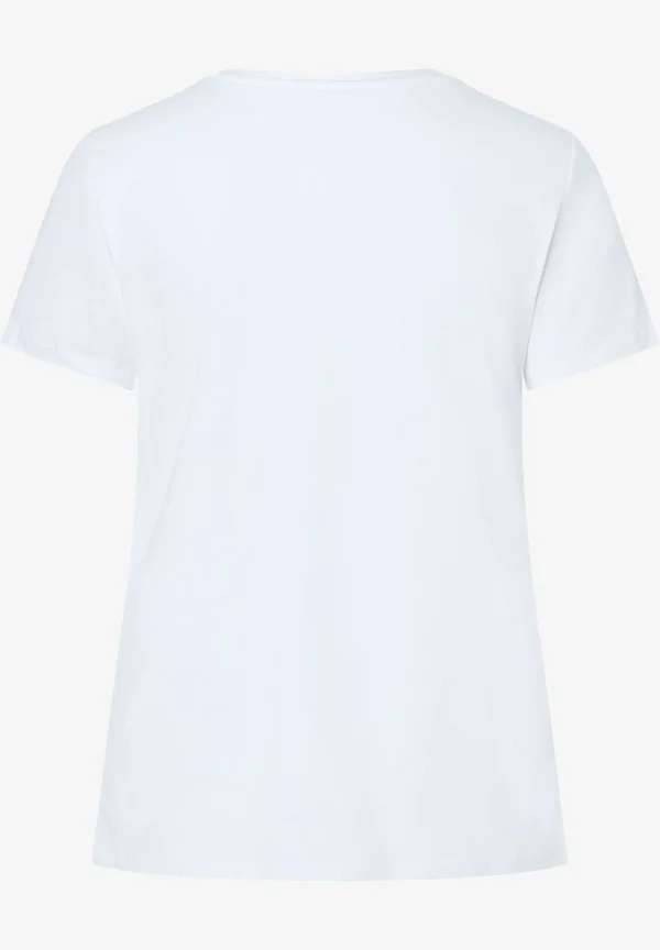 MORE & MORE T-Shirt mit Perlenaufschrift, weiß, Frühjahrs-Kollektion