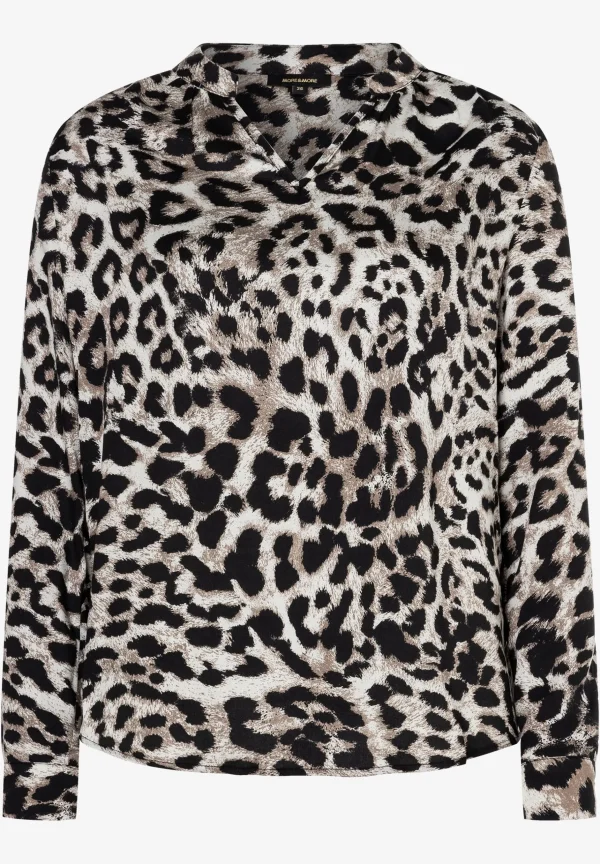 MORE & MORE Viskosebluse, Leoprint, Winter-Kollektion