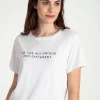 MORE & MORE Wording Shirt, weiß, Frühjahrs-Kollektion